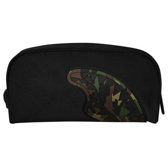 Sprayground Νεσεσέρ Shark Central Black Nylon Camo Embossed Shark Pouch/Pencil Case